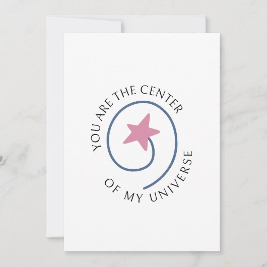 ロマンチックなメッセージミニマルなバレンタインカード (正面)