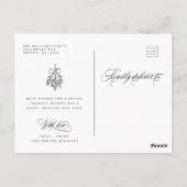 ロマンチックなメリークリスマススクリプトホリデー ポストカード (裏面)