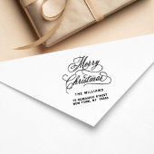 ロマンチックなメリークリスマススクリプト差出人住所 セルフインキングスタンプ