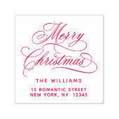 ロマンチックなメリークリスマススクリプト差出人住所 セルフインキングスタンプ (デザイン)
