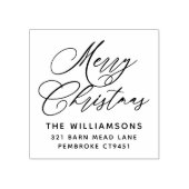 ロマンチックなメリークリスマススクリプト差出人住所 ラバースタンプ (インプリント)