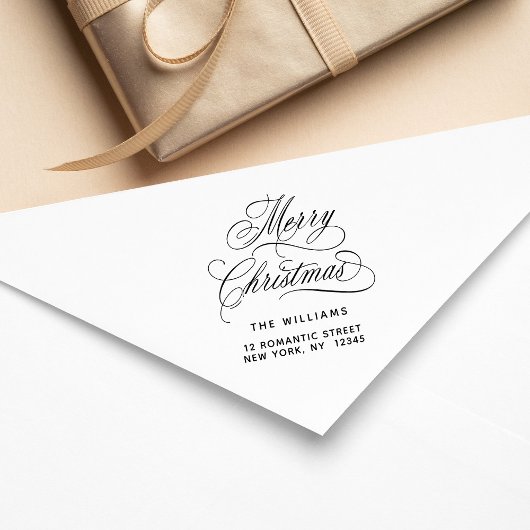 ロマンチックなメリークリスマススクリプト差出人住所 ラバースタンプ