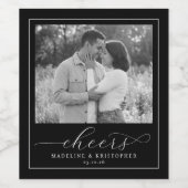 ロマンチックなモノクロ写真 ワインラベル (シングルラベル)