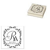 ロマンチックなモノグラム ラバースタンプ (押印)