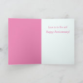 ロマンチックなヤギとハート記念日 カード (内部)