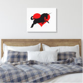 ロマンチックなユニコーン キャンバスプリント (インサイチュ (寝室))