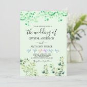 ロマンチックなユーカリをテーマにした庭園 招待状 (スタンド正面)