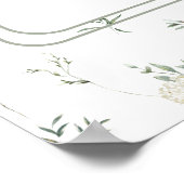 ロマンチックなユーカリ庭園の結婚式シーティングチャート ポスター (角)