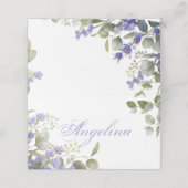 ロマンチックなユーカリ&ラベンダー結婚ズ プレイスカード (外部開封)