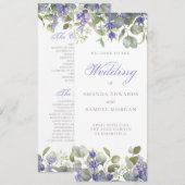 ロマンチックなユーカリ&ラベンダー結婚ズ プログラム (正面/裏面)