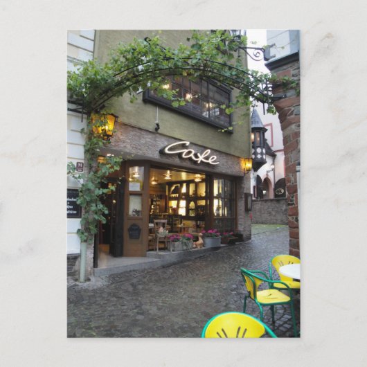 ロマンチックなヨーロッパ通り ポストカード (正面)