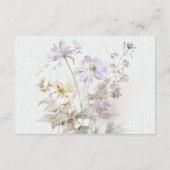 ロマンチックなライラックの花のウェディング出欠確認カード エンクロージャーカード (裏面)