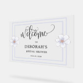 ロマンチックなライラックの花の ブライダルシャワー アクリルサイン (傾斜)