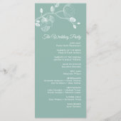 ロマンチックなラエレガントンモダンの結婚式 メニュー (裏面)