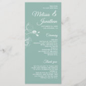 ロマンチックなラエレガントンモダンの結婚式 メニュー (正面)