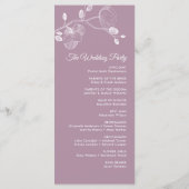 ロマンチックなラエレガントンモダンの結婚式 メニュー (裏面)