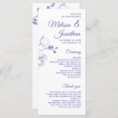 ロマンチックなラエレガントンモダンの結婚式 メニュー (正面/裏面)