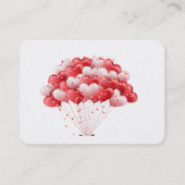 ロマンチックなラブお祝いウェルカムカードとバラ プレイスカード (裏面)