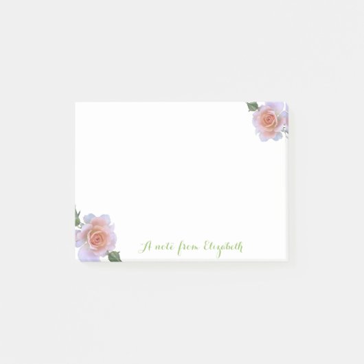 ロマンチックなラブスタイリッシュル、バラ ポストイット (正面)