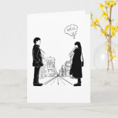 ロマンチックなラブストーリーにぴったりな名言入りのグリーティングカード カード (黄色い花)