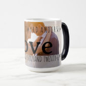 ロマンチックなラブフォトマグウェディング モーフィングマグカップ (正面右)