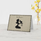 ロマンチックなラブプリンセスカエルのグリーティングカード カード (黄色い花)