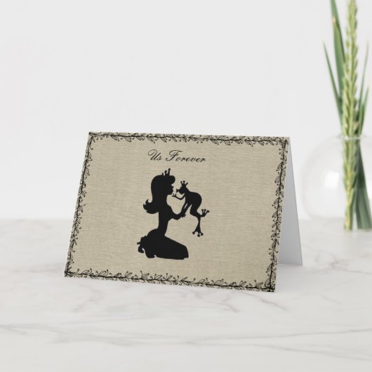 ロマンチックなラブプリンセスカエルのグリーティングカード カード (正面)