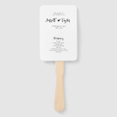 ロマンチックなラブリーハートスクリプト結婚式 プログラム ハンドファン (正面)