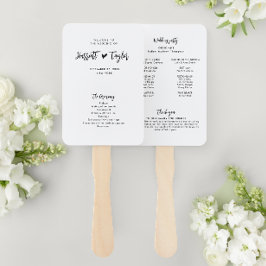 ロマンチックなラブリーハートスクリプト結婚式 プログラム ハンドファン