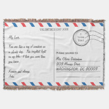 ロマンチックなラブレター葉書バレンタインデー