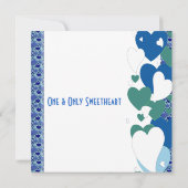 ロマンチックなラブ引用文スイープハートバレンタインカード (裏面)