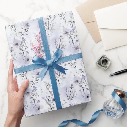 ロマンチックなラベンダーの花 ラッピングペーパー (ギフト)