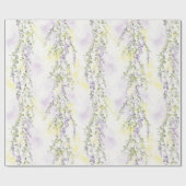 ロマンチックなラベンダーグリーンの花のブライズシャワー ラッピングペーパー (フラット)