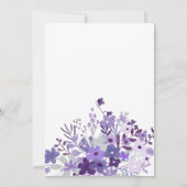 ロマンチックなラヴェンド野生の花春ブライダルシャワー 招待状 (裏面)