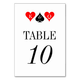 ロマンチックなラ結婚スベガスのテーブル番号カード テーブルナンバー