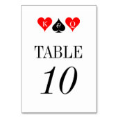 ロマンチックなラ結婚スベガスのテーブル番号カード テーブルナンバー (裏面)