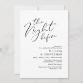 ロマンチックなリハーサル結婚ディナーの前夜 招待状 (正面)