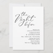 ロマンチックなリハーサル結婚ディナーの前夜 招待状 (正面)