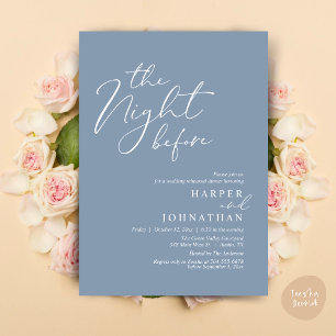 ロマンチックなリハーサル結婚ディナーの前夜 招待状