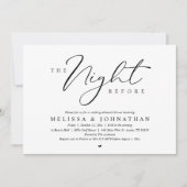 ロマンチックなリハーサル結婚ディナーの前夜 招待状 (正面)
