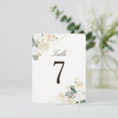 ロマンチックなルースチック ウッドランド テーブル ナンバー カード (スタンド正面)