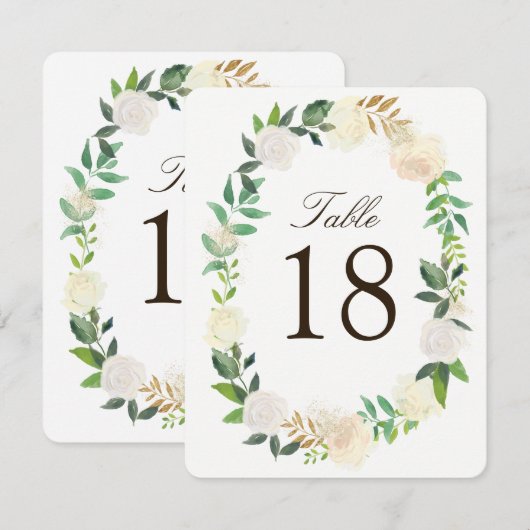 ロマンチックなルーストック ウッドランド テーブルナンバー カード (正面/裏面)
