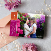 ロマンチックなレズストライプアの結婚国旗の写真 セーブザデート