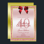 ロマンチックなレッドボウ&スパークリーグリッター40th Birthday 招待状<br><div class="desc">スパーッエレガントクバースデーパーティ招待状、任意の年齢に適し、上品なロマンチックな赤い弓と光沢のある輝くかわいらしグリッター。すべての文字は、要件を満たすように完全にカスタマイズ可能。あなたもしの製品に救済はカスタマイズ、私の店を通して私を幸せにし、私はあなたのために喜んで一致する製品を望む必要があります。</div>