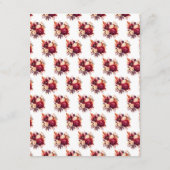 ロマンチックなレッドローズ結婚フローラの宿泊施設 エンクロージャーカード (裏面)