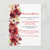 ロマンチックなレッドローズ結婚フローラの宿泊施設 エンクロージャーカード (正面)
