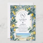 ロマンチックなレモンオーチャードデスティネーション 招待状 (正面)