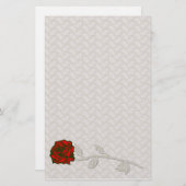 ロマンチックなレースとバラ固定 便箋 (正面/裏面)