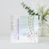 ロマンチックなレースのドレスバチェロレッテ 招待状 (スタンド正面)