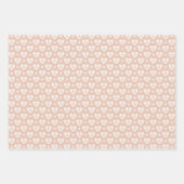 ロマンチックなレースハートバレンタインデーパターン ラッピングペーパーシート (正面3)